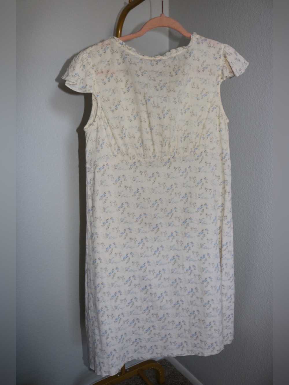 Cherokee Vintage Floral Cotton Dress Medium Cottagecore Prairie Fairy - Picture 2 of 10